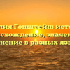 Фамилия Гонштейн: история и происхождение, значение и склонение в разных языках