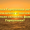 Фамилия Горбушина: история, происхождение и значение. Как правильно склонять фамилию Горбушина?
