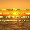 Фамилия Господинов: происхождение, история и значение – всё, что нужно знать, а также правильное склонение