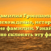 Фамилия Гроссшопф: происхождение, история и значение фамилии. Узнайте, как правильно склонять эту фамилию!