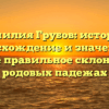Фамилия Грубов: история, происхождение и значение, а также правильное склонение в родовых падежах