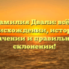 Фамилия Двали: всё о происхождении, истории, значении и правильном склонении!