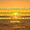 Фамилия Дженисон: история происхождения, значение и правильное склонение в единственном и множественном числе