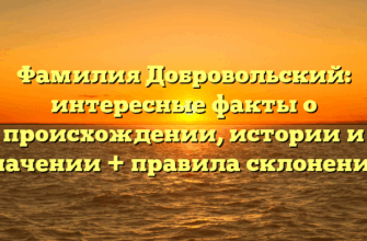 Фамилия Добровольский: интересные факты о происхождении, истории и значении + правила склонения!