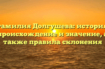 Фамилия Долгушева: история, происхождение и значение, а также правила склонения