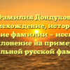 Фамилия Дондуков: происхождение, история и значение фамилии — исследуем склонение на примере уникальной русской фамилии