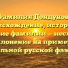 Фамилия Дондуков: происхождение, история и значение фамилии — исследуем склонение на примере уникальной русской фамилии