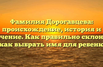 Фамилия Дорогавцева: происхождение, история и значение. Как правильно склонять и как выбрать имя для ребенка?