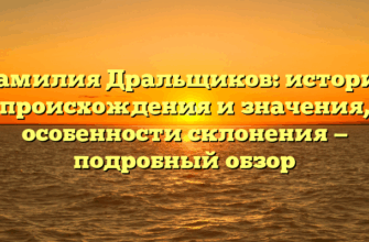 Фамилия Дральщиков: история происхождения и значения, особенности склонения — подробный обзор