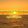 Фамилия Ергин: истоки и значение, история и склонение на примерах