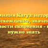 Фамилия Кагуа: история, происхождение, значение и особенности склонения – все, что нужно знать