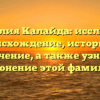 Фамилия Калайда: исследуем происхождение, историю и значение, а также узнаем склонение этой фамилии