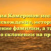 Фамилия Камеронов: исследуем происхождение, историю и значение фамилии, а также узнаем о склонении на примерах
