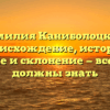 Фамилия Каниболоцкий: происхождение, история, значение и склонение — все, что вы должны знать
