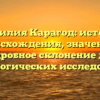 Фамилия Карагод: история происхождения, значение и подробное склонение для генеалогических исследований