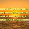 Фамилия Картофельников: исследование происхождения, истории и значения, а также правила склонения