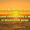 Фамилия Кимстач: история происхождения, значение и правильное склонение в женском и мужском роде