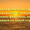 Фамилия Киналь: история и происхождение, значение и склонение фамилии, полная информация на одной странице!
