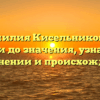 Фамилия Кисельников: от истории до значения, узнайте всё о склонении и происхождении!