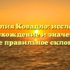 Фамилия Ковадло: исследуем происхождение и значение, а также правильное склонение!