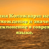 Фамилия Коложвари: история, происхождение и значение, а также склонение в современном языке.