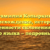 Фамилия Копыркин: происхождение, история и особенности склонения для русского языка — подробный обзор