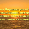 Фамилия Коршик: узнайте все о происхождении, истории и значении этого имени и правильном склонении