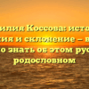 Фамилия Коссова: история, значения и склонение — всё, что нужно знать об этом русском родословном