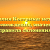 Фамилия Кострика: история происхождения, значение и правила склонения