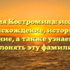 Фамилия Костромина: исследуем происхождение, историю и значение, а также узнаем, как склонять эту фамилию