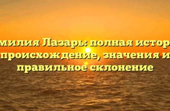 Фамилия Лазарь: полная история, происхождение, значения и правильное склонение
