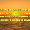 Фамилия Ледянкин: история происхождения, значение и правильное склонение — все о главном родовом имени