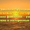 Фамилия Лучицкая: происхождение, история и значение фамилии — узнайте склонение и интересные факты