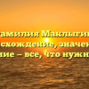 Фамилия Маклыгин: происхождение, значение и склонение — все, что нужно знать.