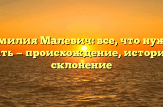 Фамилия Малевич: все, что нужно знать — происхождение, история и склонение