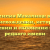 Фамилия Махалина: всё о происхождении, истории, значении и склонении этого редкого имени