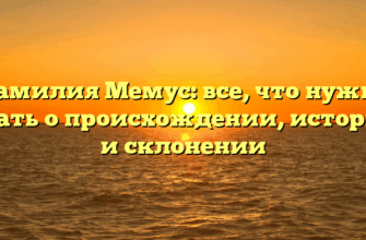 Фамилия Мемус: все, что нужно знать о происхождении, истории и склонении
