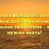 Фамилия Меньшой: история происхождения, значимость и правильное склонение – все, что нужно знать!