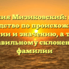 Фамилия Мизиковский: полное руководство по происхождению, истории и значению, а также правильному склонению фамилии