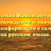 Фамилия Мохин: история, происхождение и значение, полная информация о склонении на русском языке.