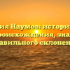 Фамилия Наумов: исторический обзор происхождения, значения и правильного склонения