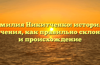 Фамилия Никитченко: история и значения, как правильно склонять и происхождение