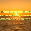 Фамилия Огибин: история происхождения, значение и правильное склонение