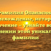 Фамилия Опанасюк: происхождение, история и значение — узнайте все о склонении этой уникальной фамилии
