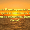 Фамилия Охов: происхождение, история и значение. Как правильно склонять фамилию Охов?