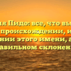 Фамилия Пидо: все, что вы хотели знать о происхождении, истории и значении этого имени, а также правильном склонении