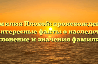 Фамилия Плохой: происхождение и интересные факты о наследстве, склонение и значения фамилии