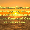 Фамилия Садыхов: происхождение, история и значение. Как правильно склонять фамилию Садыхов? Ответы в нашей статье.