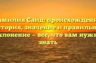 Фамилия Саид: происхождение, история, значение и правильное склонение — все, что вам нужно знать