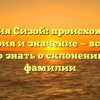 Фамилия Сизой: происхождение, история и значение — все, что нужно знать о склонении этой фамилии
